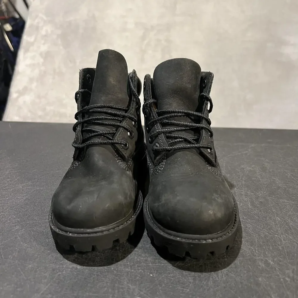 Timberland Waterproof Boots Toddler Size 10c Black Nubuck Lace Up Winter Boys